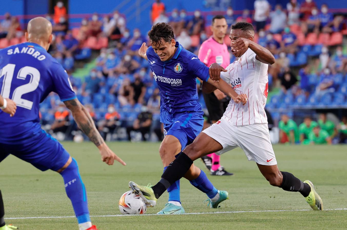 Partido ﻿entre el Getafe y El Sevilla disputado en el Coliseum Alfonso Pérez