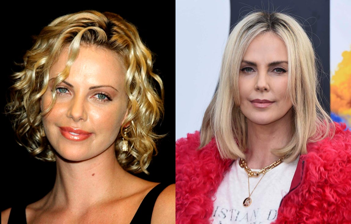 Charlize Theron. En el año 2011 Charlize Theron apostaba por unas cejas finísimas, tendencia en ese momento. Actualmente, la actriz luce unas cejas más tupidas.