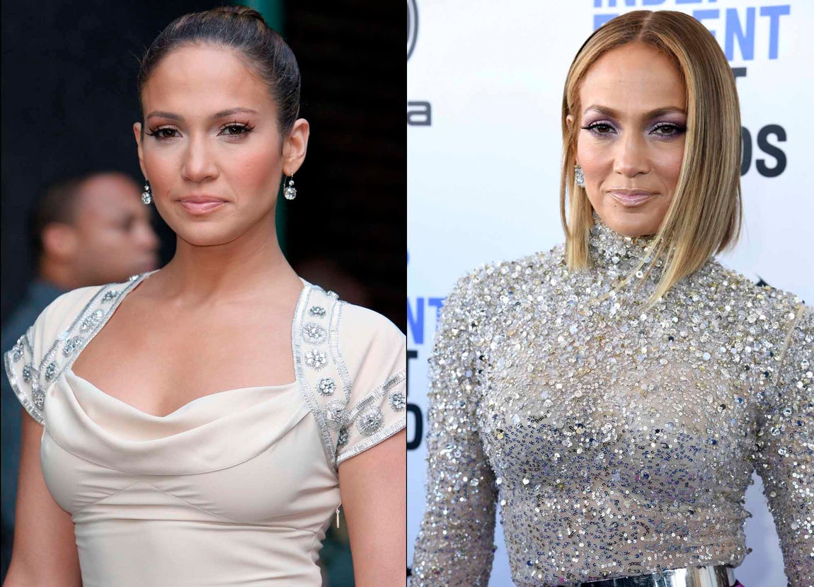 Jennifer Lopez. Jennifer López también ha cambio sus cejas, en su caso mantiene el diseño pero ha aumentado ligeramente su grosor.