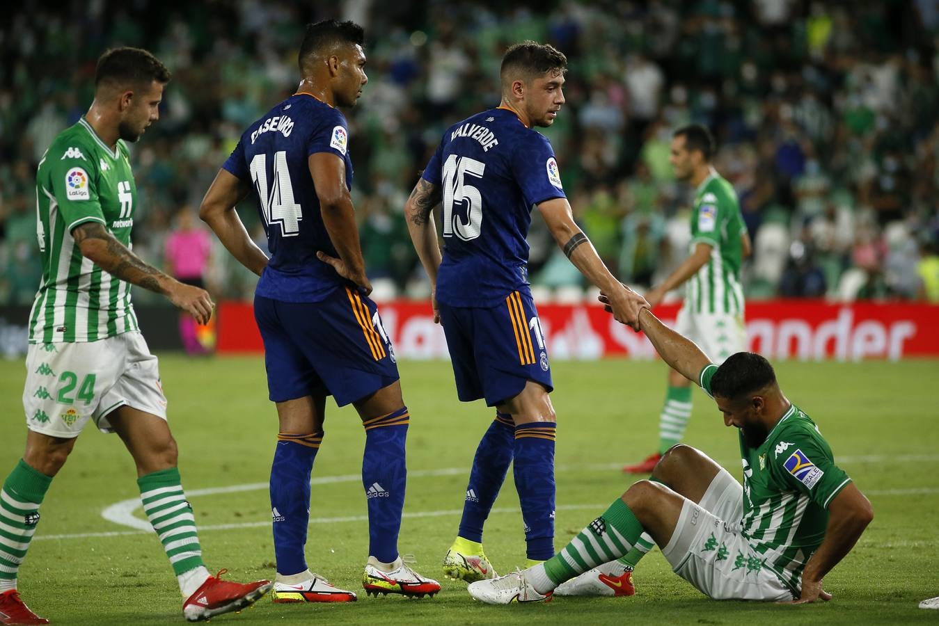 Partido entre el Real Betis y el Real Madrid disputado en el Benito Villamarín