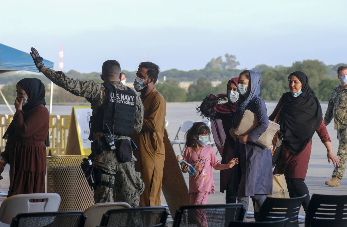 FOTOS: Así viven los refugiados afganos en la Base Naval de Rota