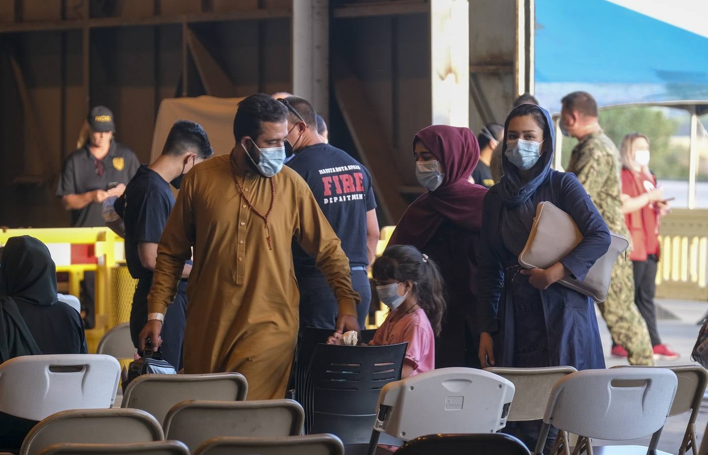 FOTOS: Así viven los refugiados afganos en la Base Naval de Rota