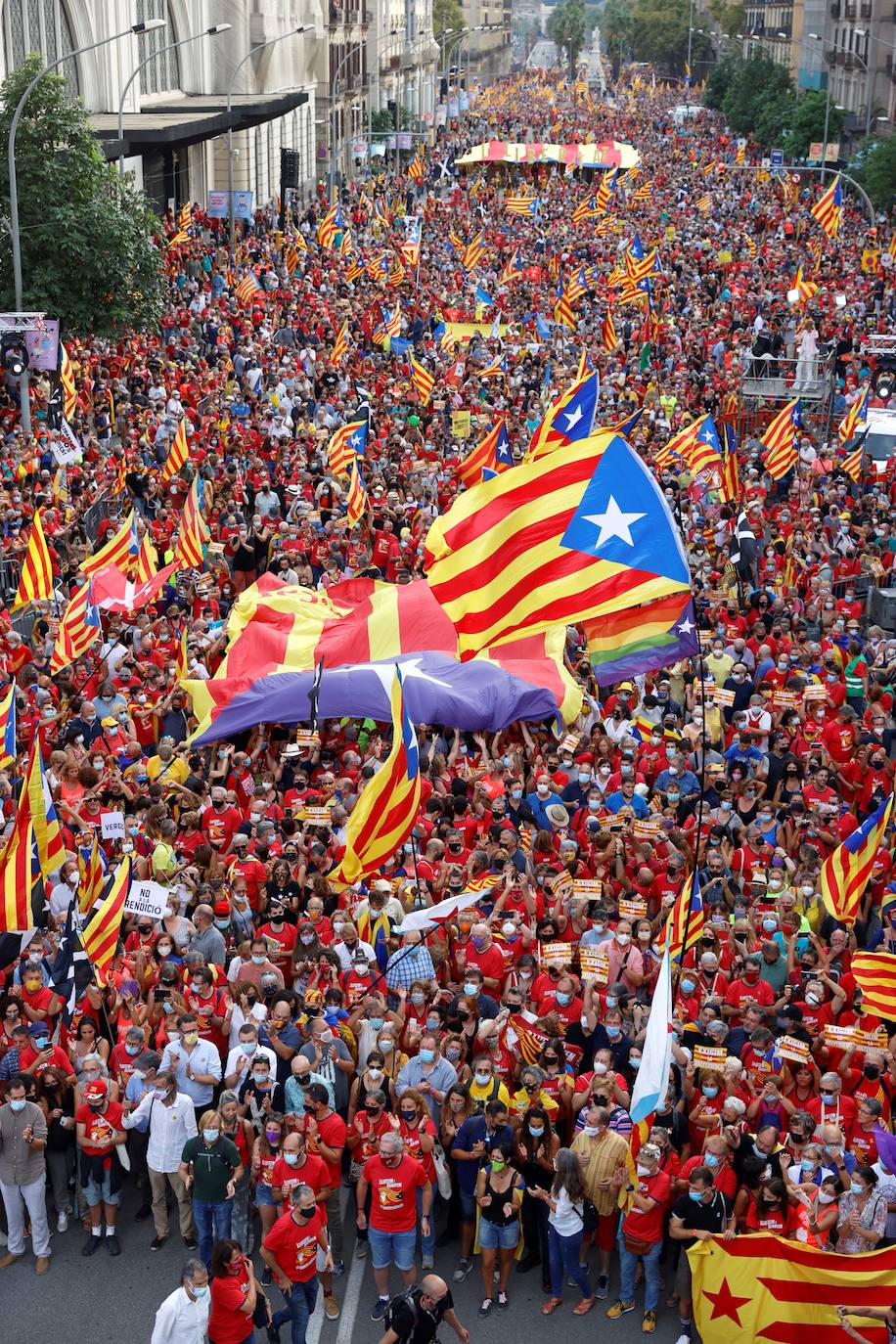 En imágenes: una Diada más, de la ofrenda floral a los disturbios