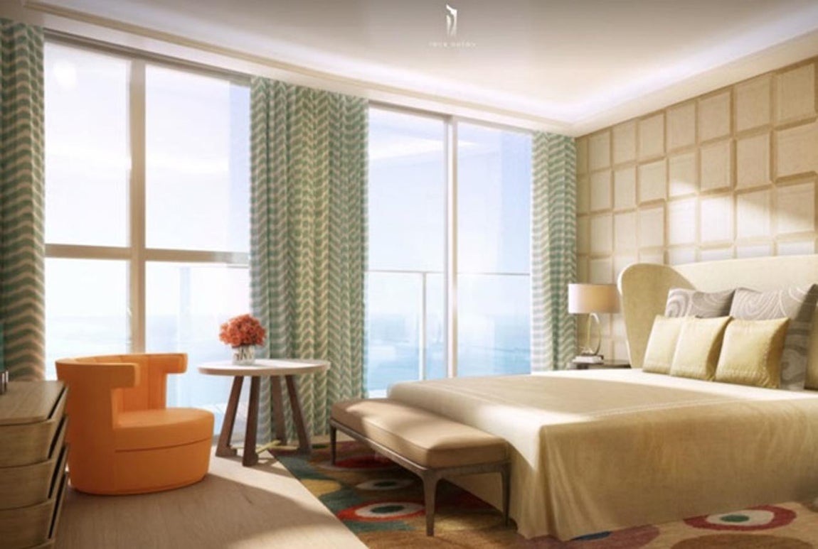 El apartamento más caro del mundo. Los dormitorios se presentan con un mobiliario moderno y vanguardista que se nutre de los contrastes en materiales y gama de color.