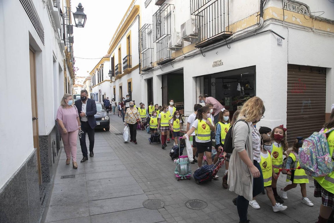 El inicio de la ruta Camino al Cole en Córdoba, en imágenes
