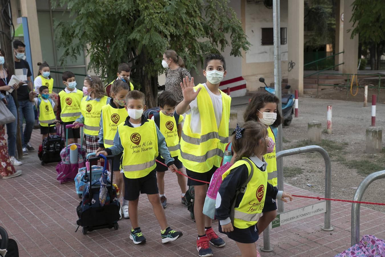 El inicio de la ruta Camino al Cole en Córdoba, en imágenes