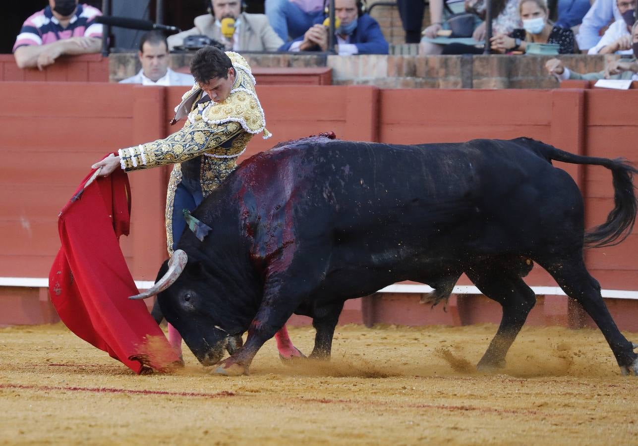 Daniel Luque, de azul y oro en la Maestranza