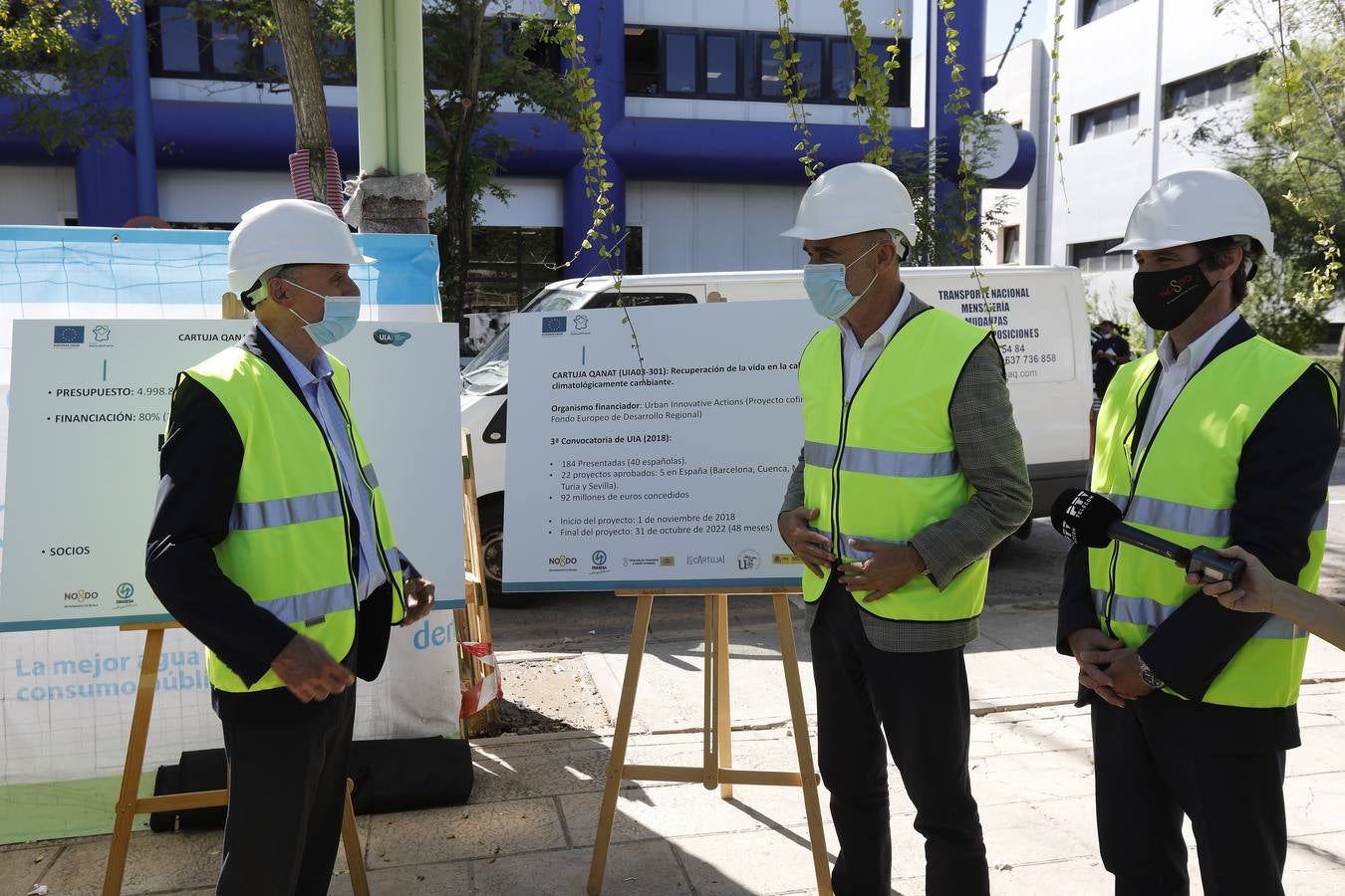 En imágenes, visita a las obras del proyecto Cartuja Qanat