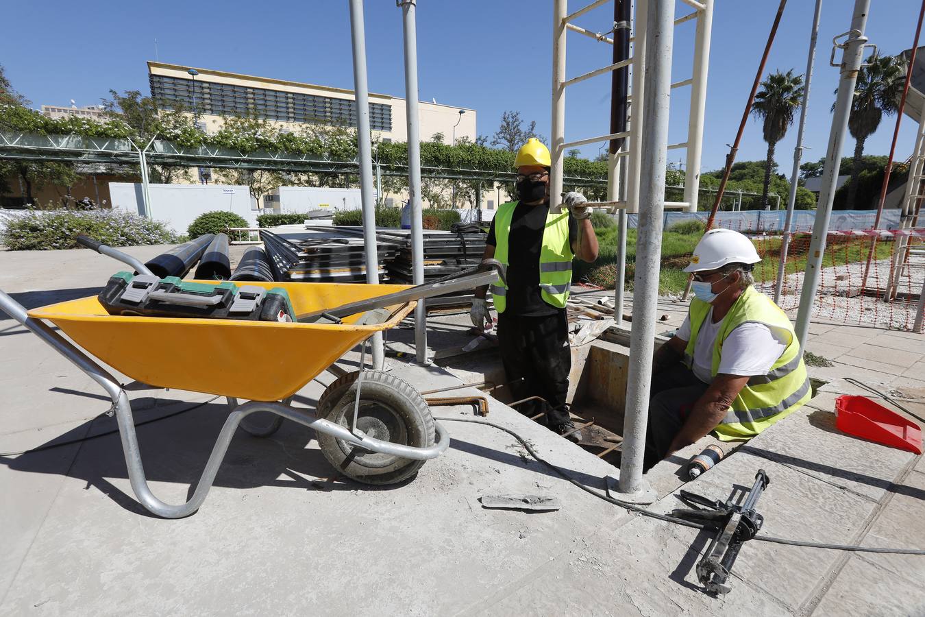 En imágenes, visita a las obras del proyecto Cartuja Qanat