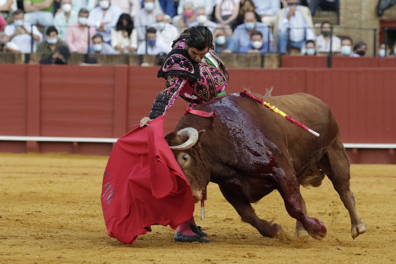 Morante de la Puebla, de rosa y azabache en la Maestranza