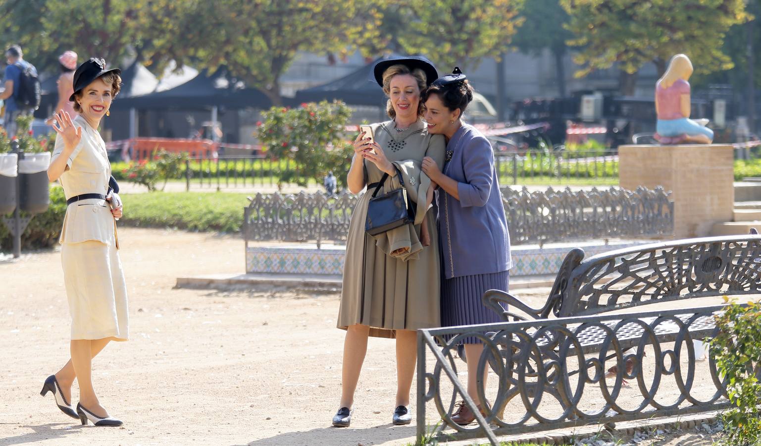 En imágenes, el rodaje de &#039;The Crown&#039; en la Plaza América