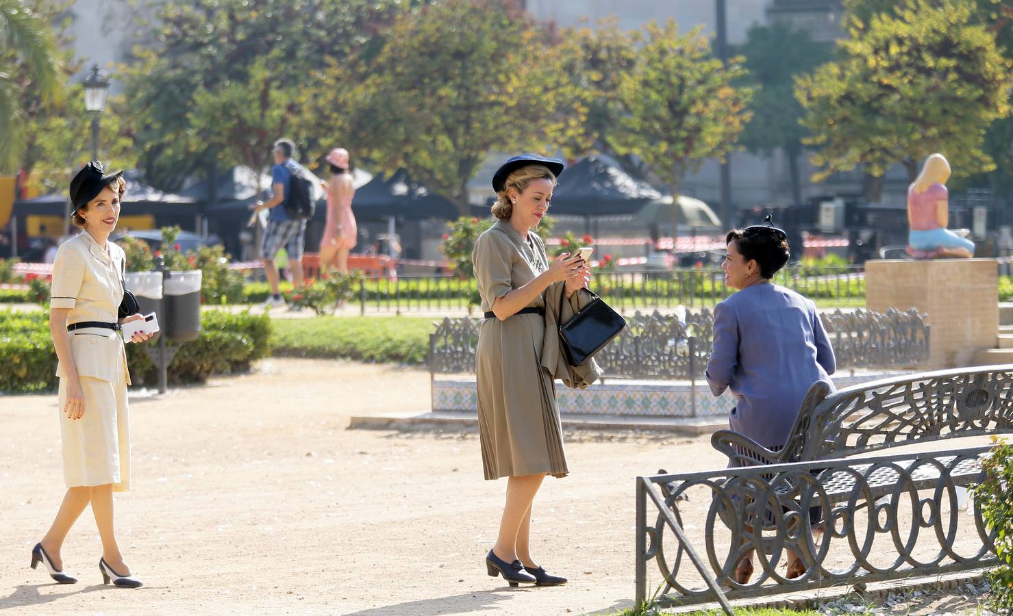 En imágenes, el rodaje de &#039;The Crown&#039; en la Plaza América