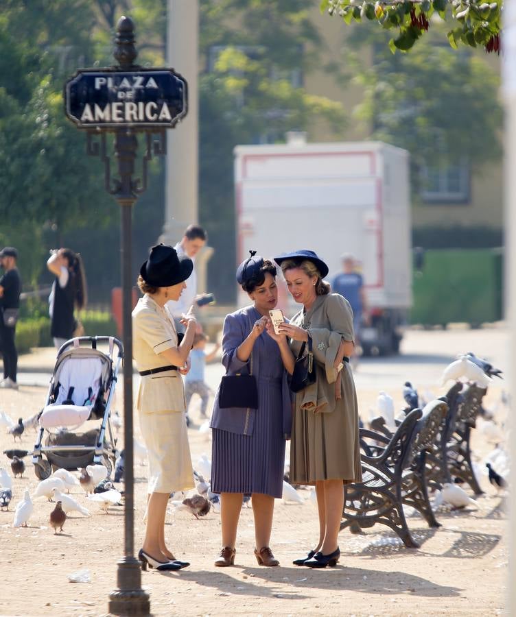 En imágenes, el rodaje de &#039;The Crown&#039; en la Plaza América