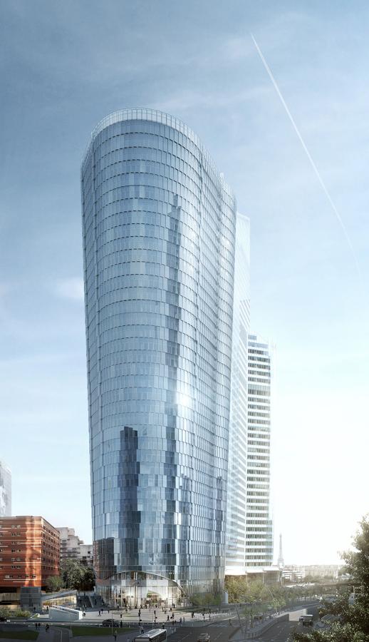 6. Tour Alto (Francia). Situado en el distrito de negocios de La Défense, en Courbevoie, en las afueras de París, está el Tour Alto, un rascacielos de 160 metros y 38 plantas dedicado a oficinas que ofrece unas magnificas vistas de la ciudad. Su exterior destaca por su diseño curvado, como otros de las premiados este año, y su forma orgánica que se eleva hacia el cielo con majestuosidad. El espacio interior se inspiró en dos conceptos clave: fluidez y bienestar. Incluye, también, un patio delantero abierto de 2.000 metros cuadrados.