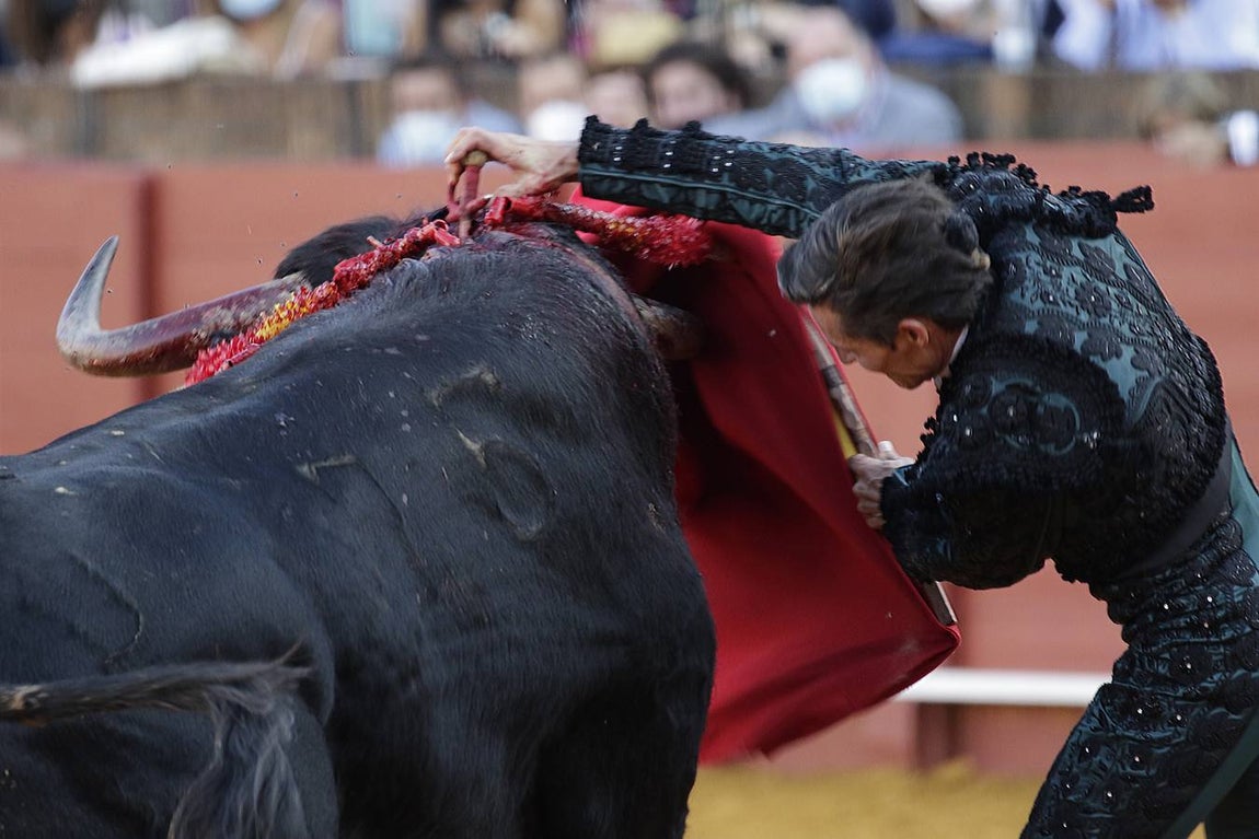 Diego Urdiales, de verde y azabache en la Maestranza