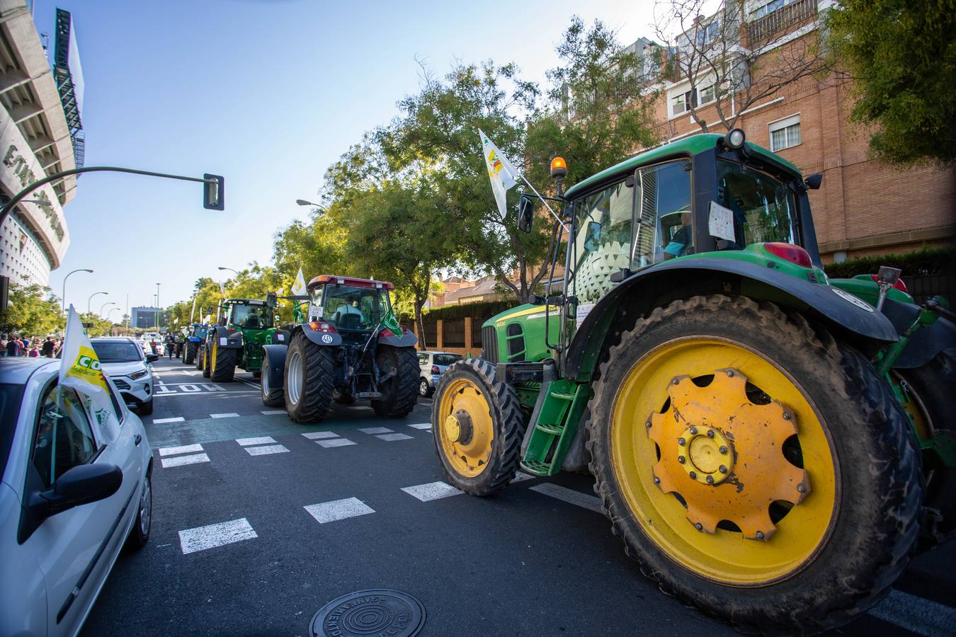 Manifestación de los agricultores andaluces contra la PAC en Sevilla