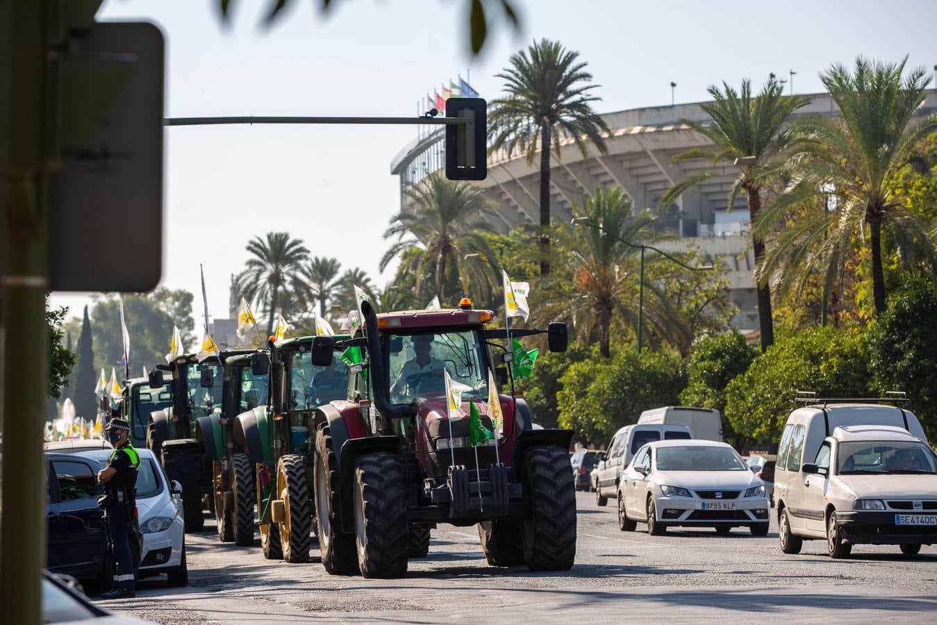 Manifestación de los agricultores andaluces contra la PAC en Sevilla