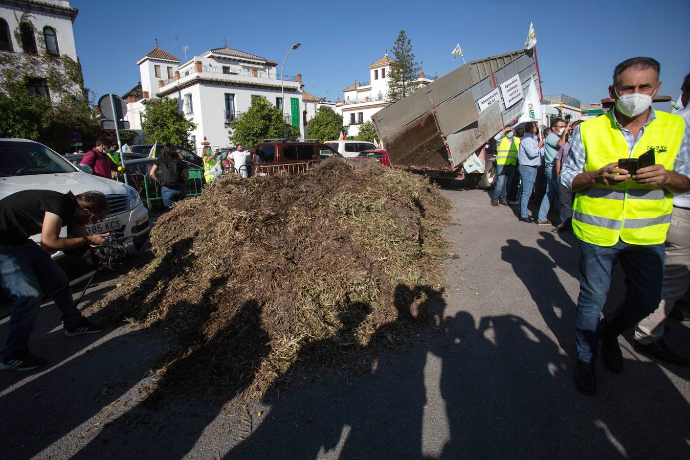 Manifestación de los agricultores andaluces contra la PAC en Sevilla