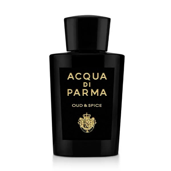 Oud &amp; Spice de Aqua di Parma. Con tonos cálidos especiados a base de canela y clavo, realzado por las notas cítricas de la bergamota y junto a la pimienta rosa, Oud&amp;Spice de Aqua di Parma aporta una combinación extraordinaria a la par que inesperada. Un opulento aroma vibrante y luminoso a base de Oud, un aceite de madera de Agar extremadamente raro, cuyo balance aporta la esencia de las frambuesas iluminando los toques finales de la composición mientas que el corazón de rosa, pachulí y la dulzura del cisto labdanum crean una sensación única. Precio: 198 €, 100 ml.