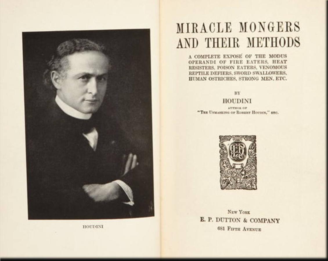 Harry Houdin y su obra Miracle mongers and their methods. (Los traficantes de milagros y sus métodos) donde mencionaba al «incombustible spaniard, señor Lionetto» al recordar el hacer de Faustino Chacón. 