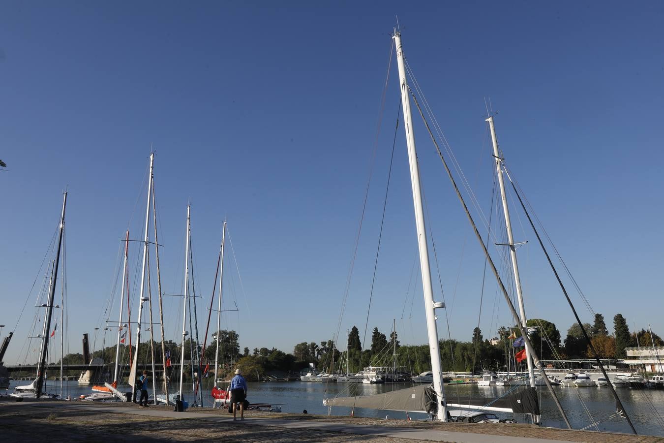 Los veleros que participarán en la travesía ya se encuentran en el Puerto de Sevilla