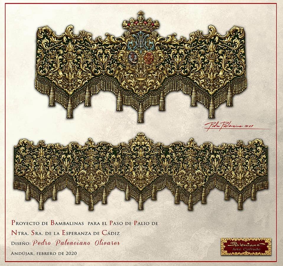 Diseño del palio de la Virgen de la Esperanza del Nazareno del Amor