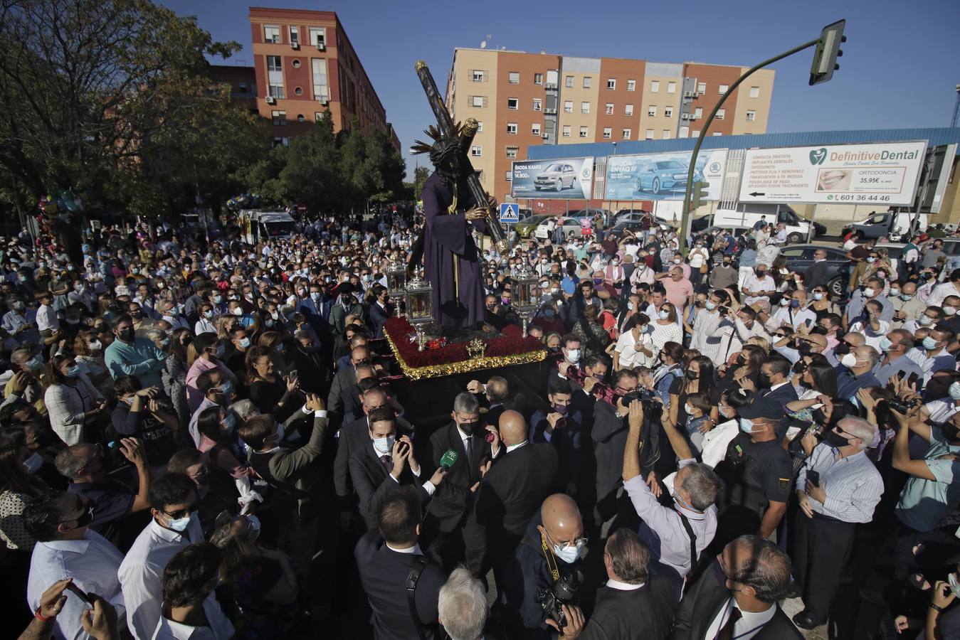 El Señor del Gran Poder durante el traslado de los Pajaritos a la Candelaria