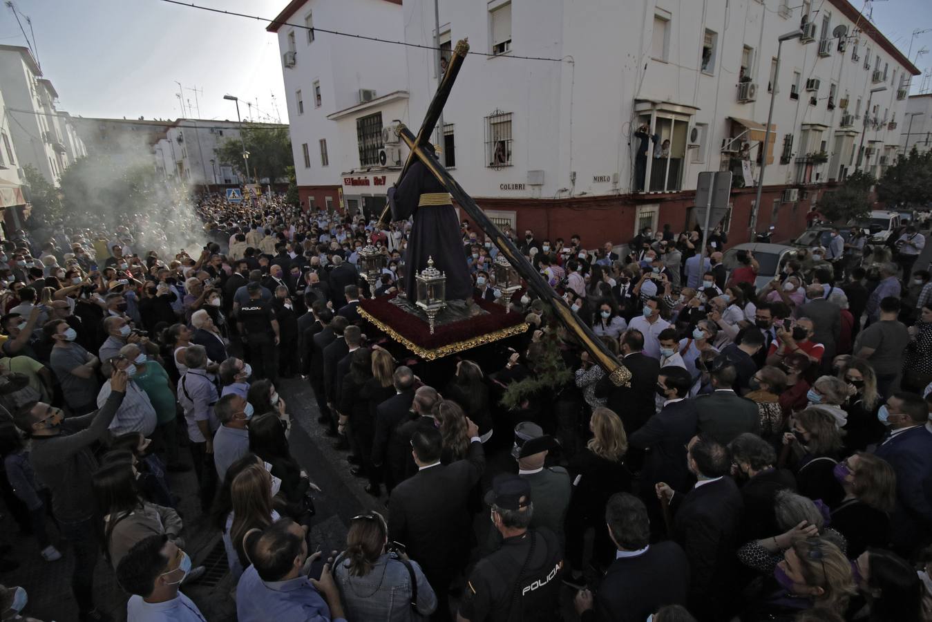 El Señor del Gran Poder durante el traslado de los Pajaritos a la Candelaria