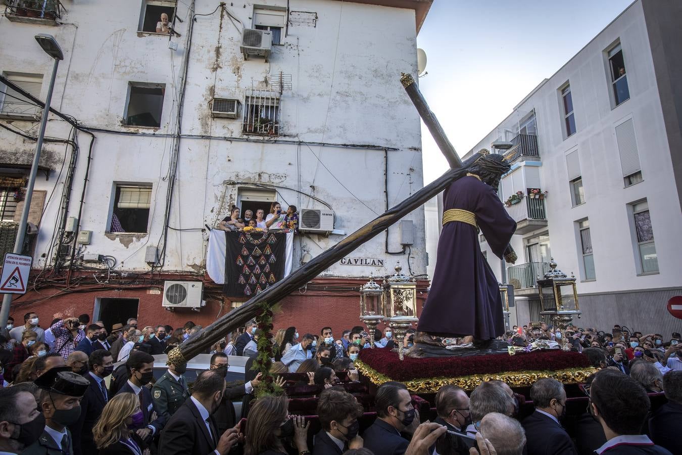 El Señor del Gran Poder durante el traslado de los Pajaritos a la Candelaria