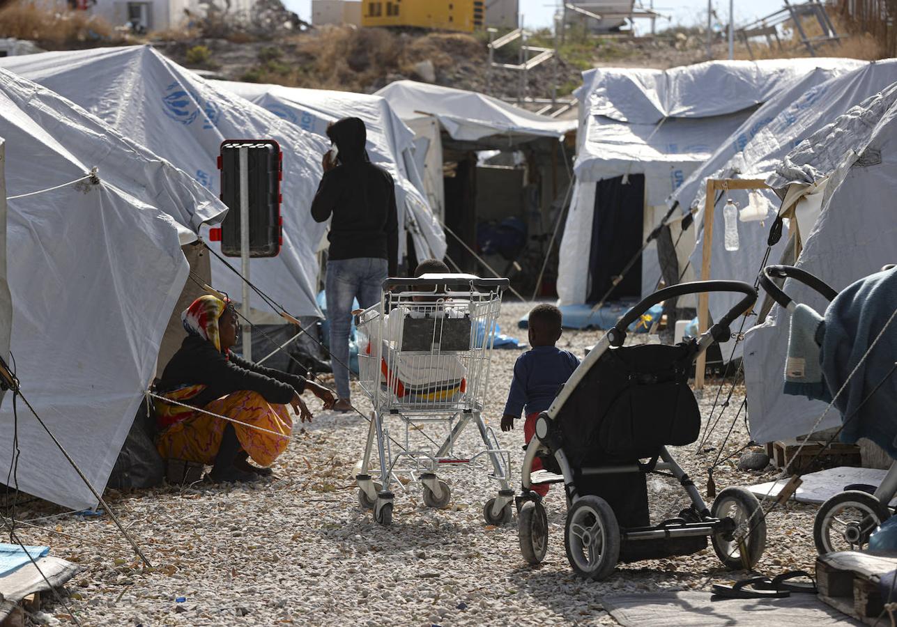 Vista del interior del campo de refugiados. 