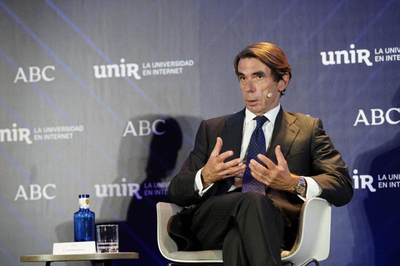 Aznar en un momento de su alocución. 