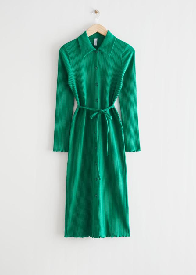 &amp; Other Stories - Prendas y accesorios para sumarse al verde. Vestido de algodón orgánico, de &amp;Other Stories. Precio: 79€.