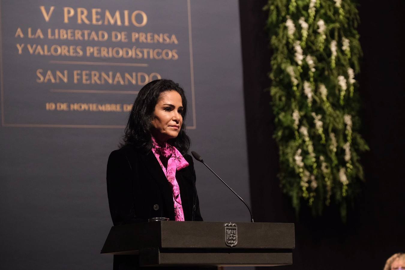 FOTOS: Lydia Cacho, Premio a la Libertad de Expresión y a los Valores Periodísticos del Ayuntamiento de San Fernando