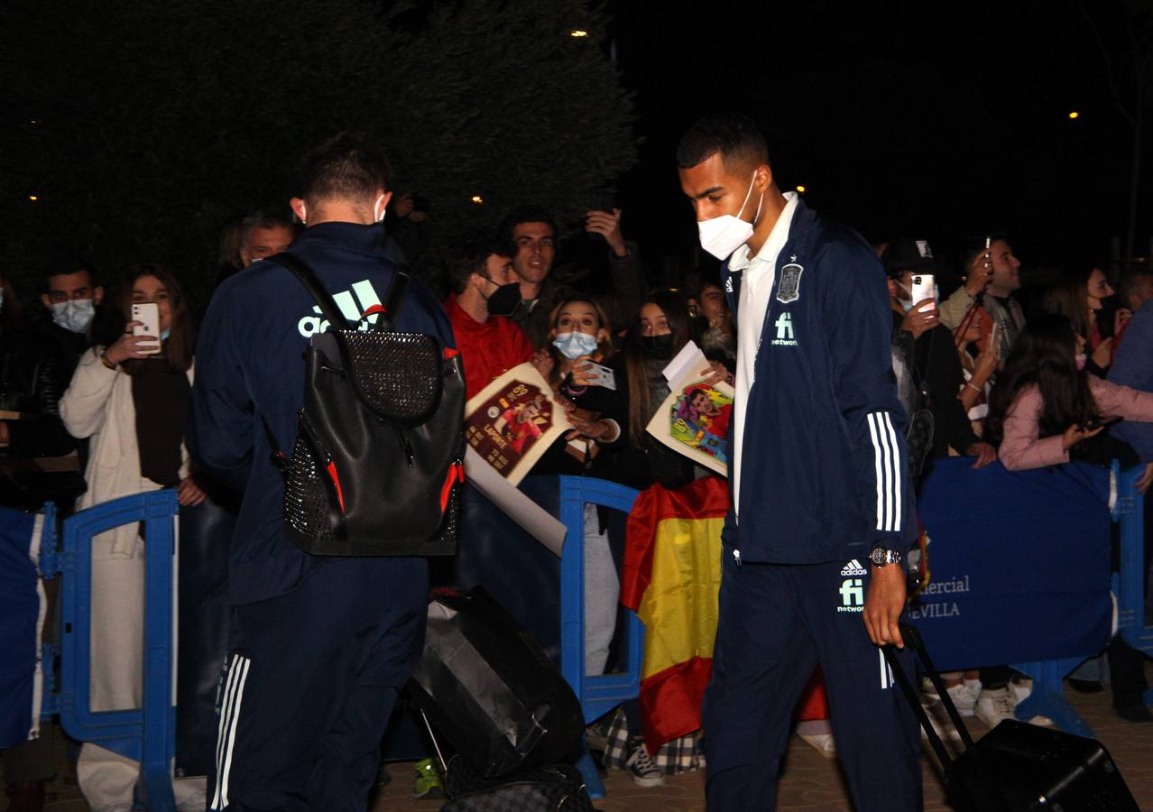 Llegada de la Selección Española de Fútbol a Sevilla, en imágenes