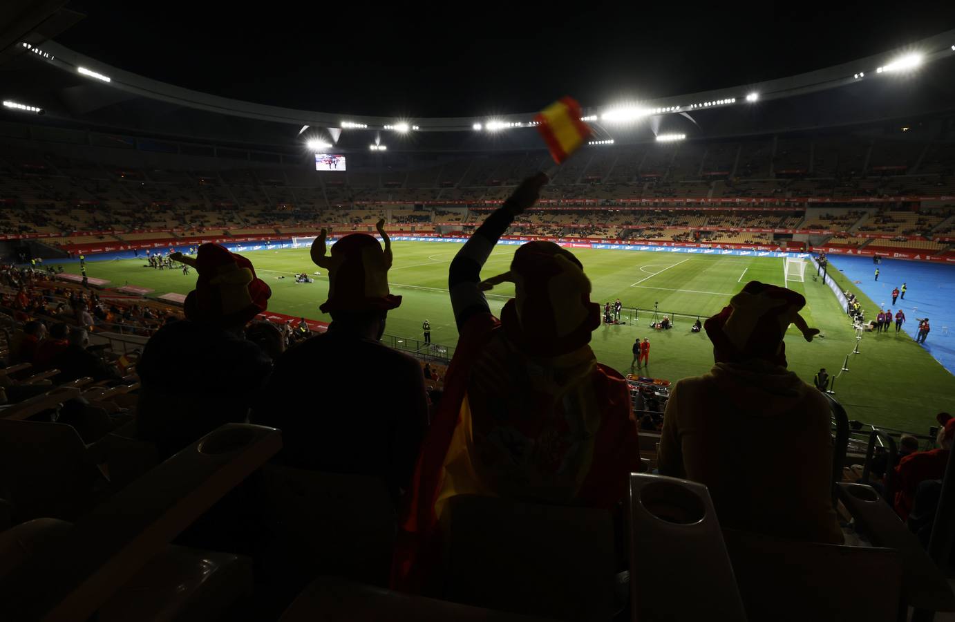 En imágenes, ambiente del partido entre España y Suecia en el estadio de La Cartuja de Sevilla