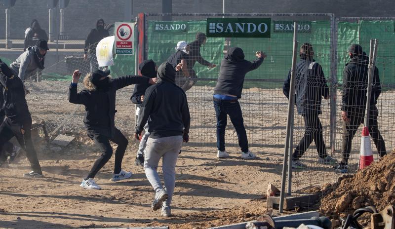 En imágenes, los disturbios provocados por la huelga de los trabajadores del metal de Cádiz