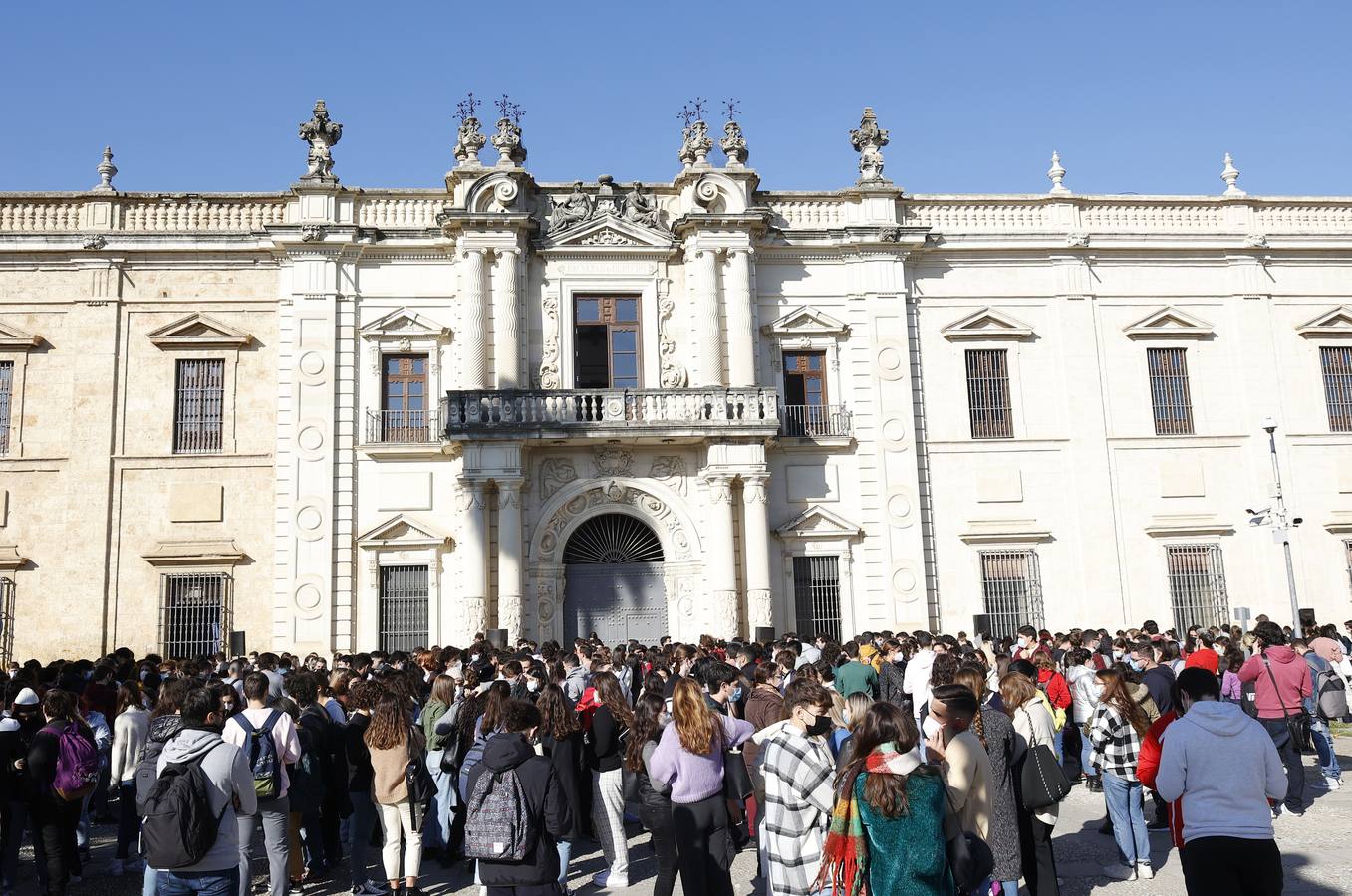 Movilización de los estudiantes de la Universidad de Sevilla, en imágenes