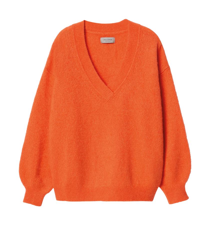 Falconeri - Básicos para renovar el armario en el Black Friday. Jersey de lana con cuello redondo y mangas abullonadas, de Falconeri. Precio: C.P.V.