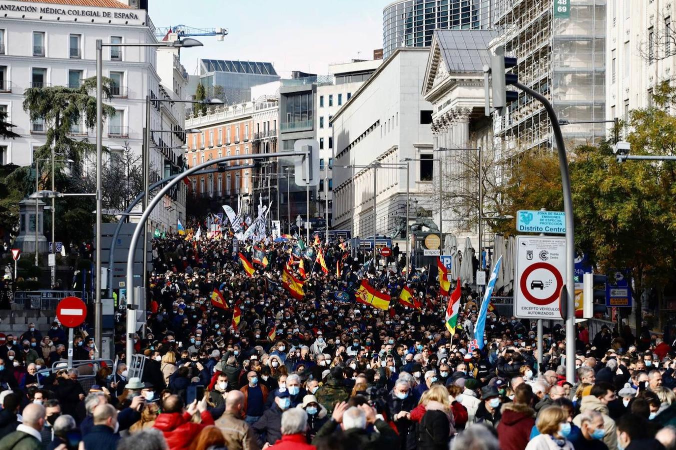 La convocatoria marcha por la Carrera de San Jerónimo, la calle donde se sitúa el Congreso de los Diputados. 