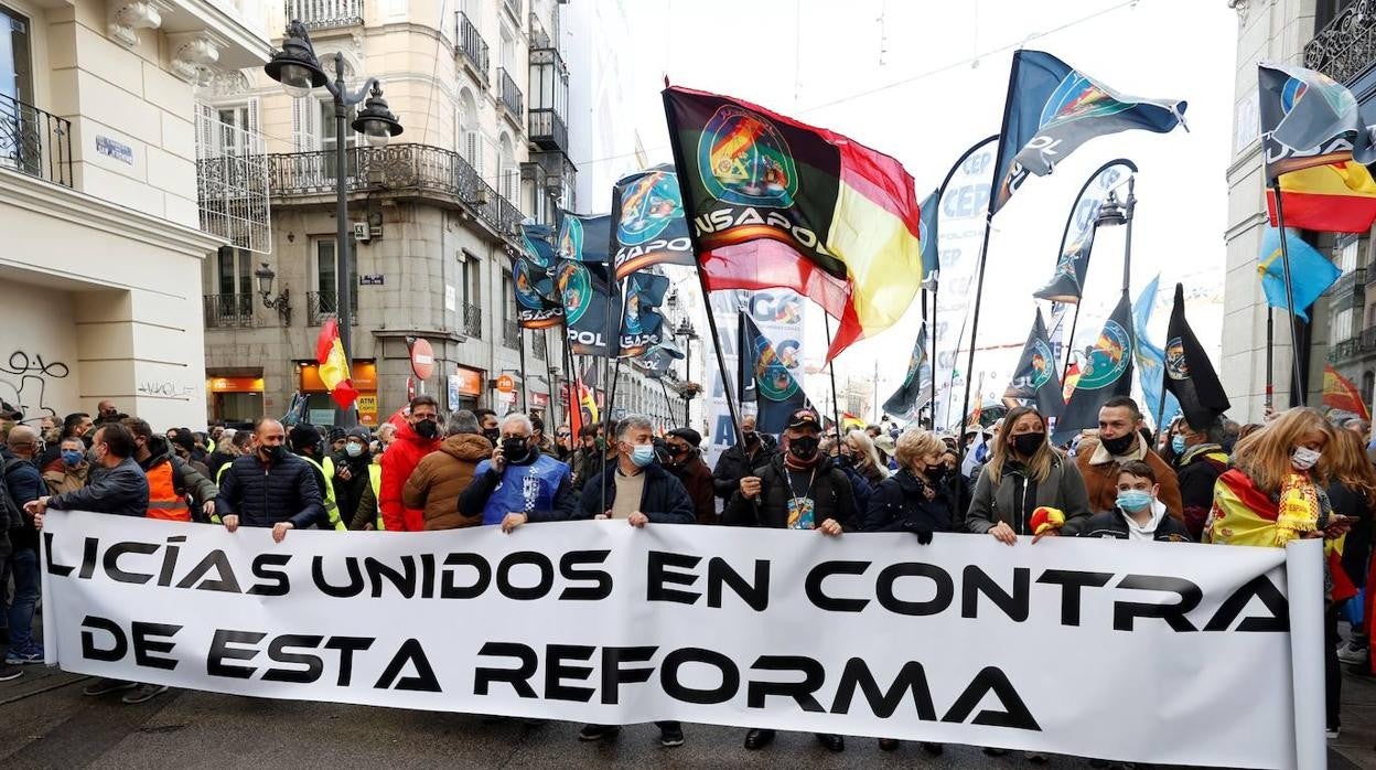 La manifestación contra la reforma de la ley de Seguridad Ciudadana, en imágenes