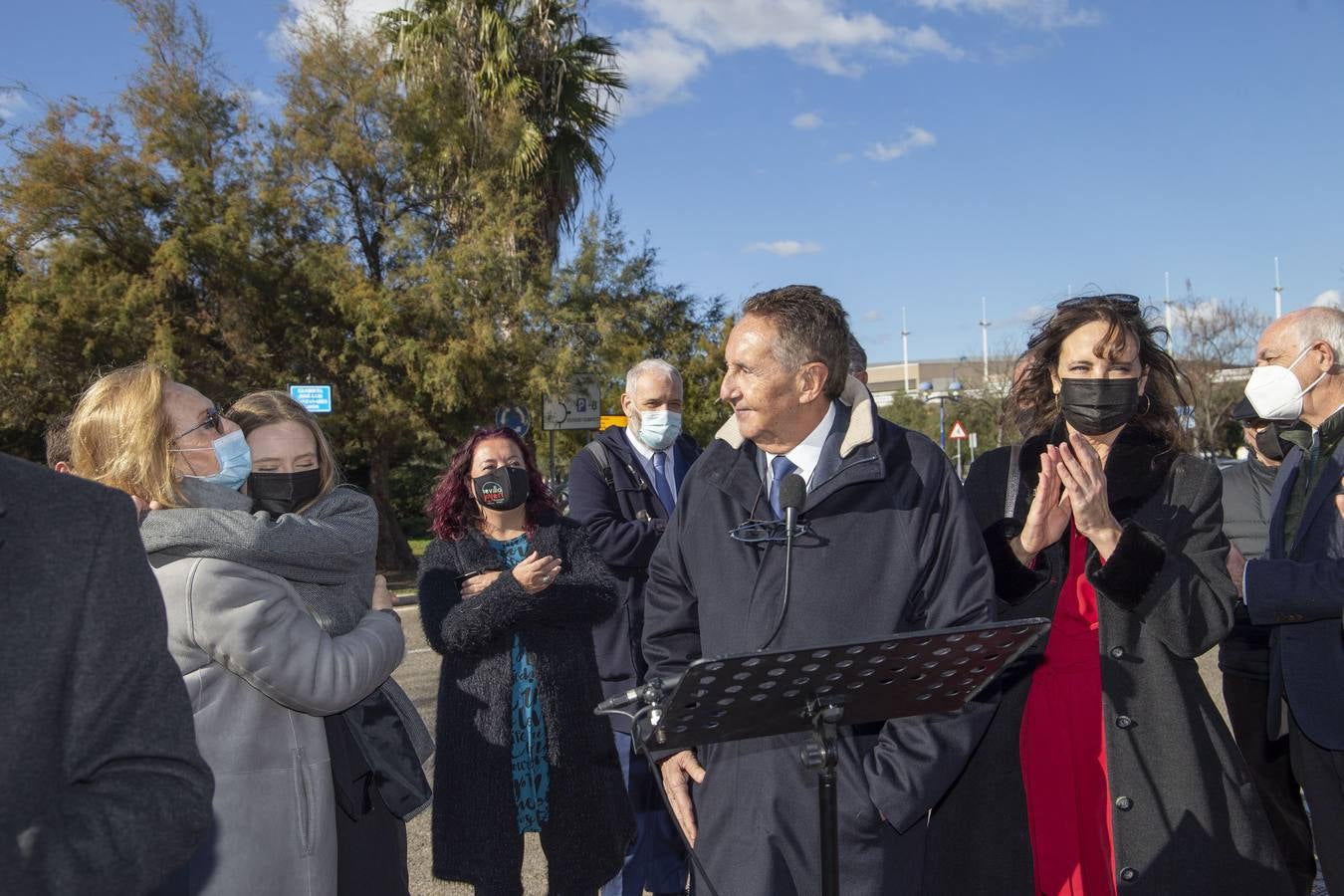 Rotulación de la nueva glorieta José Luis Manzanares Japón. ROCÍO RUZ