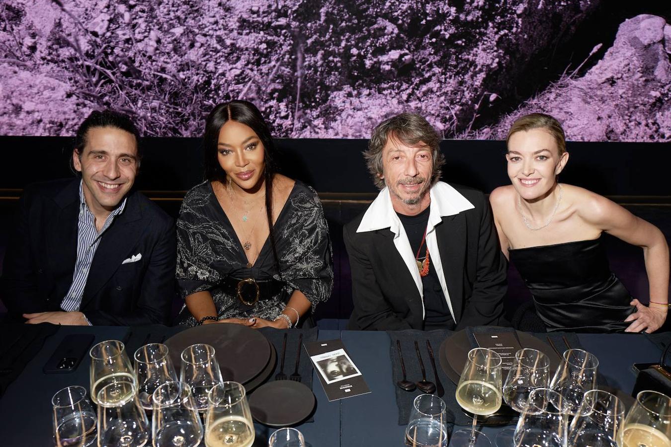 Carlos Torretta, Naomi Campbell, Pieppaolo Piccioli y Marta Ortega. 