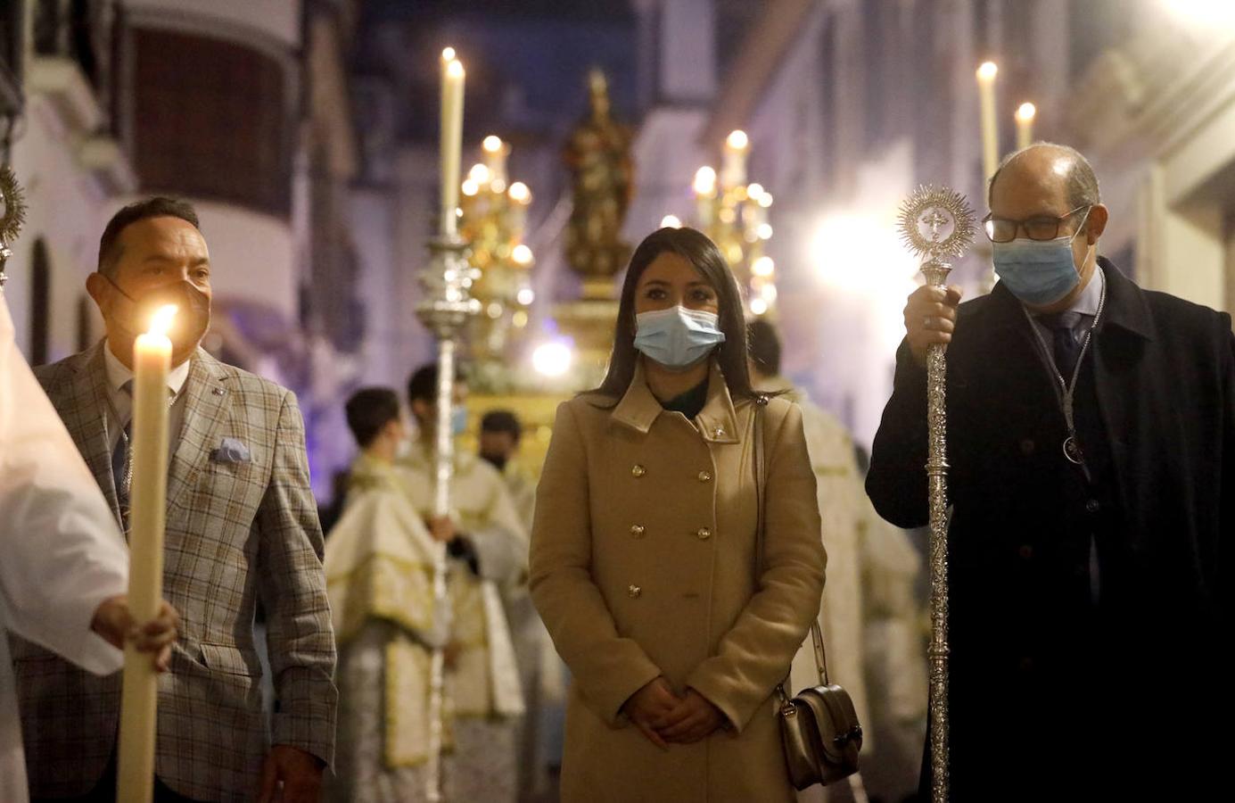 La procesión de la Inmaculada para la Vigilia de los Jóvenes en Córdoba, en imágenes