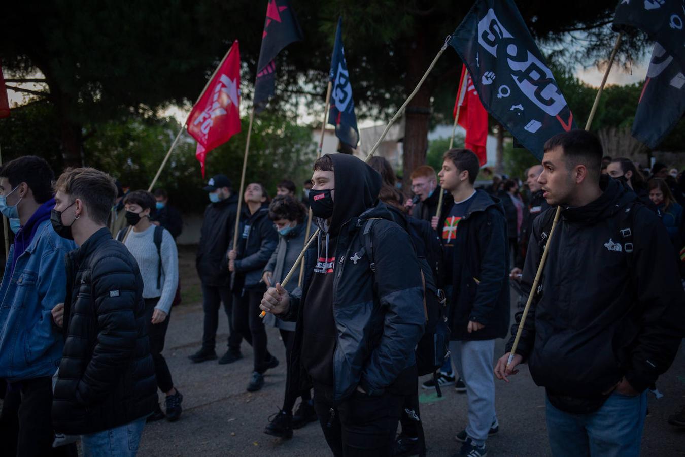 En la concentración han estado presentes varios colectivos de extrema izquierda. 