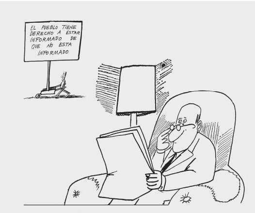 Las viñetas de ambos maestros, realizadas con cincuenta años de diferencia, se alternan ahora en una suerte de conversación que evidencia que, con el paso del tiempo, lo que varían no son los riesgos ni las tentaciones abusivas sino sus dosis y, tal vez, la impunidad con que se presentan.