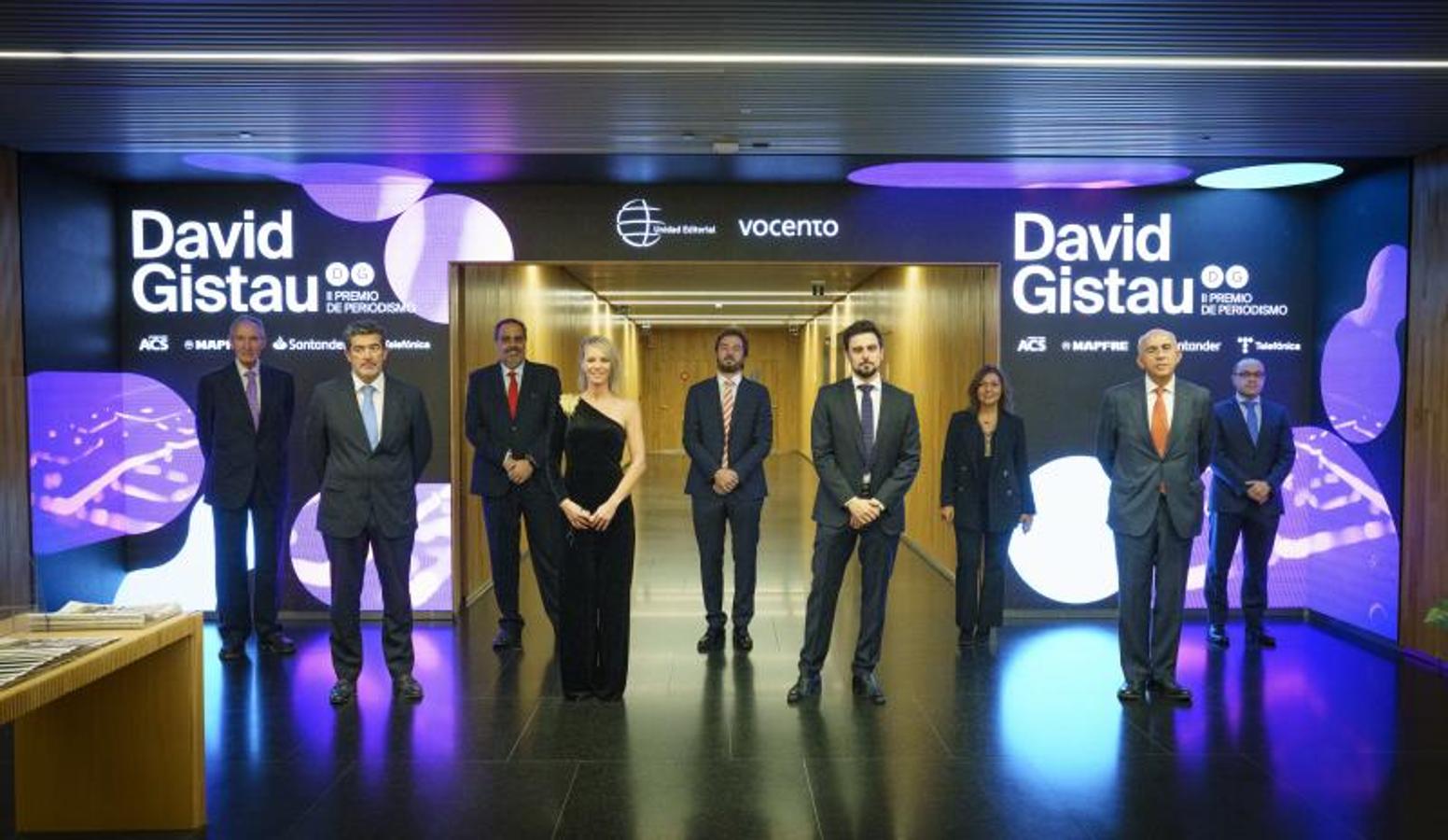 Foto de familia de los premios David Gistau. 