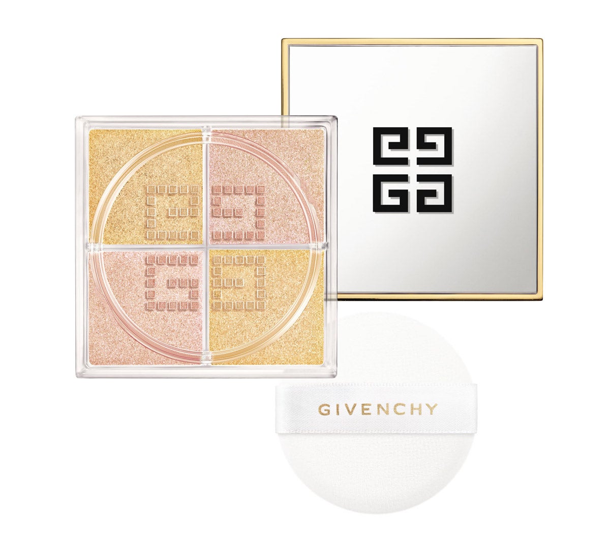 Polvos iluminadores Prisme Libre Highlighter Organza Or de Givenchy (45,50 €). La armonía de dos polvos libres, en tonos rosados y bronces, aporta frescura y luminosidad a la tez sin crear un efecto sobrecargado.