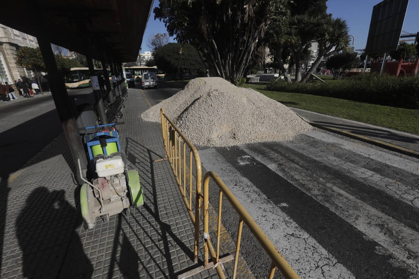 FOTOS: Obras en la Plaza de España de Cádiz