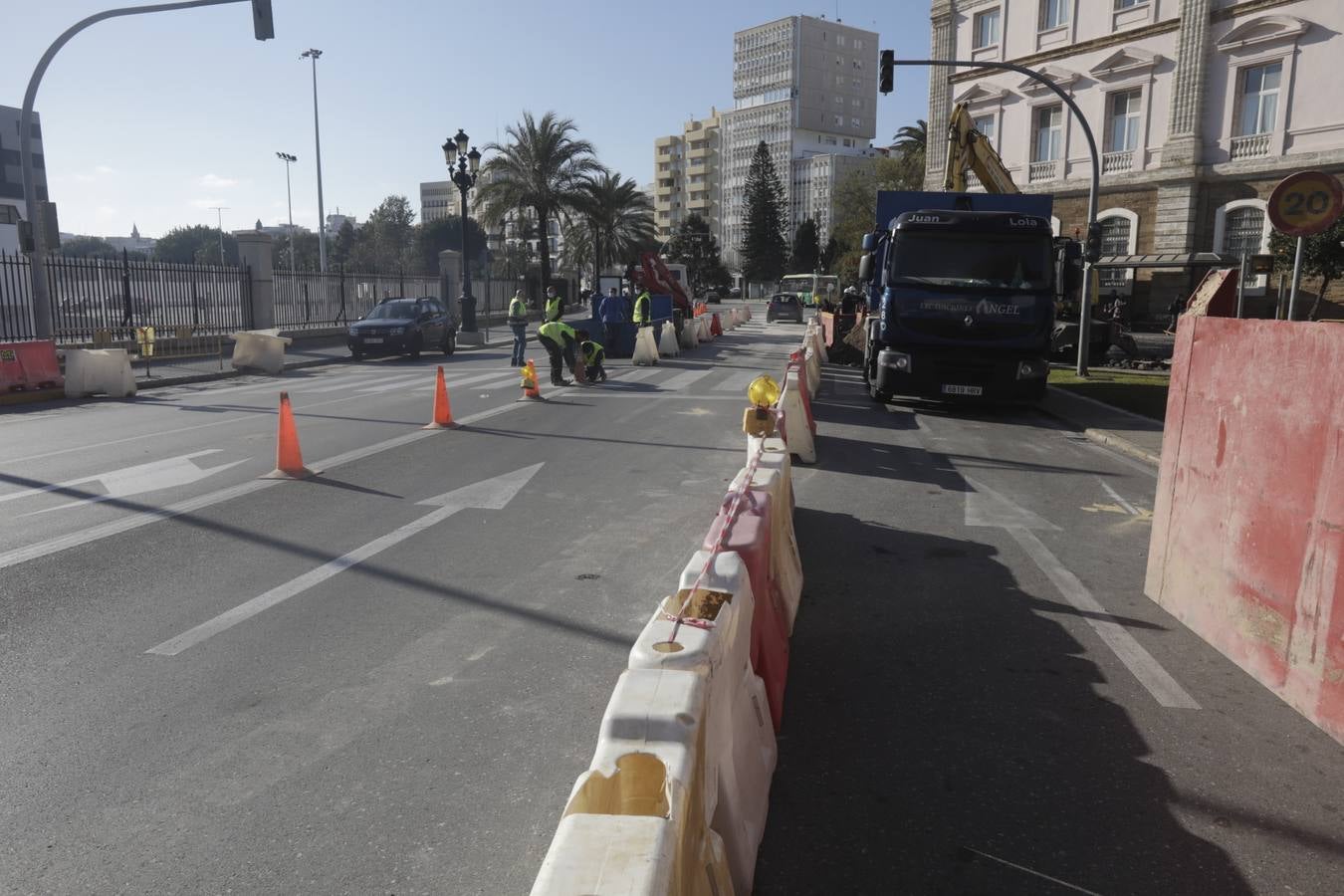 FOTOS: Obras en la Plaza de España de Cádiz