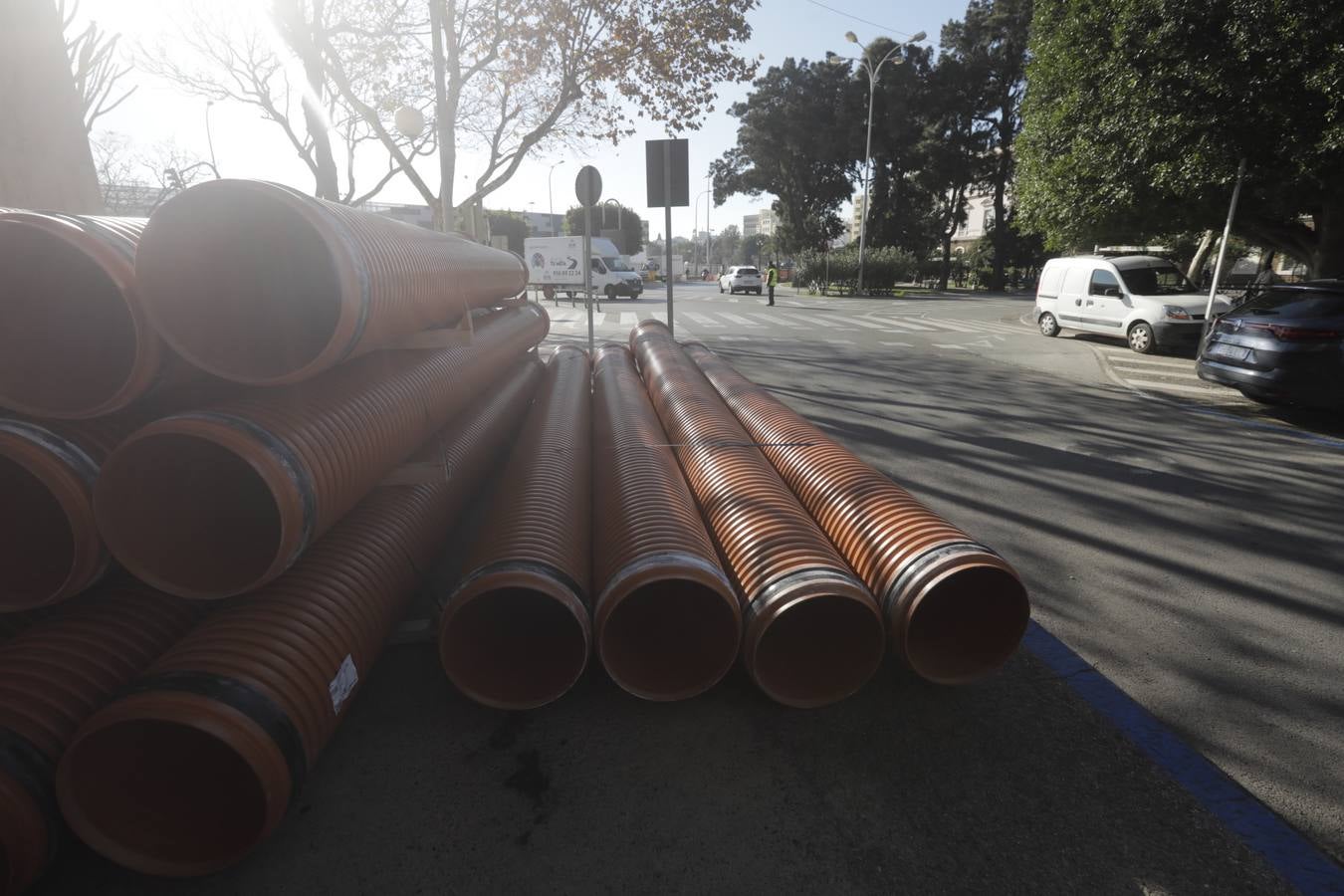 FOTOS: Obras en la Plaza de España de Cádiz